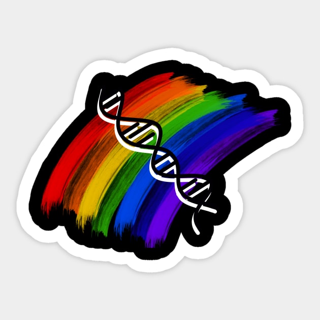 Rainbow DNA Sticker by Sci-Emily